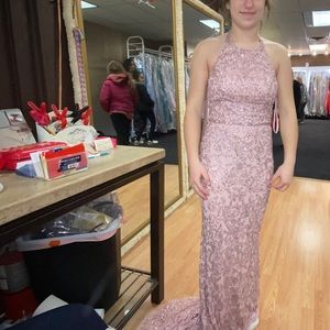 Sherri hill prom dress light pink with sequins